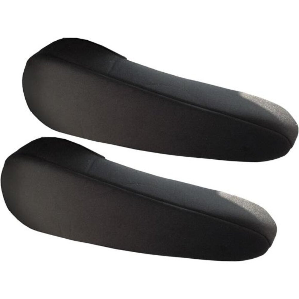 Group Flat Cloth Fabric Armrest Cover Semi-Universal Fit, One Pair Black